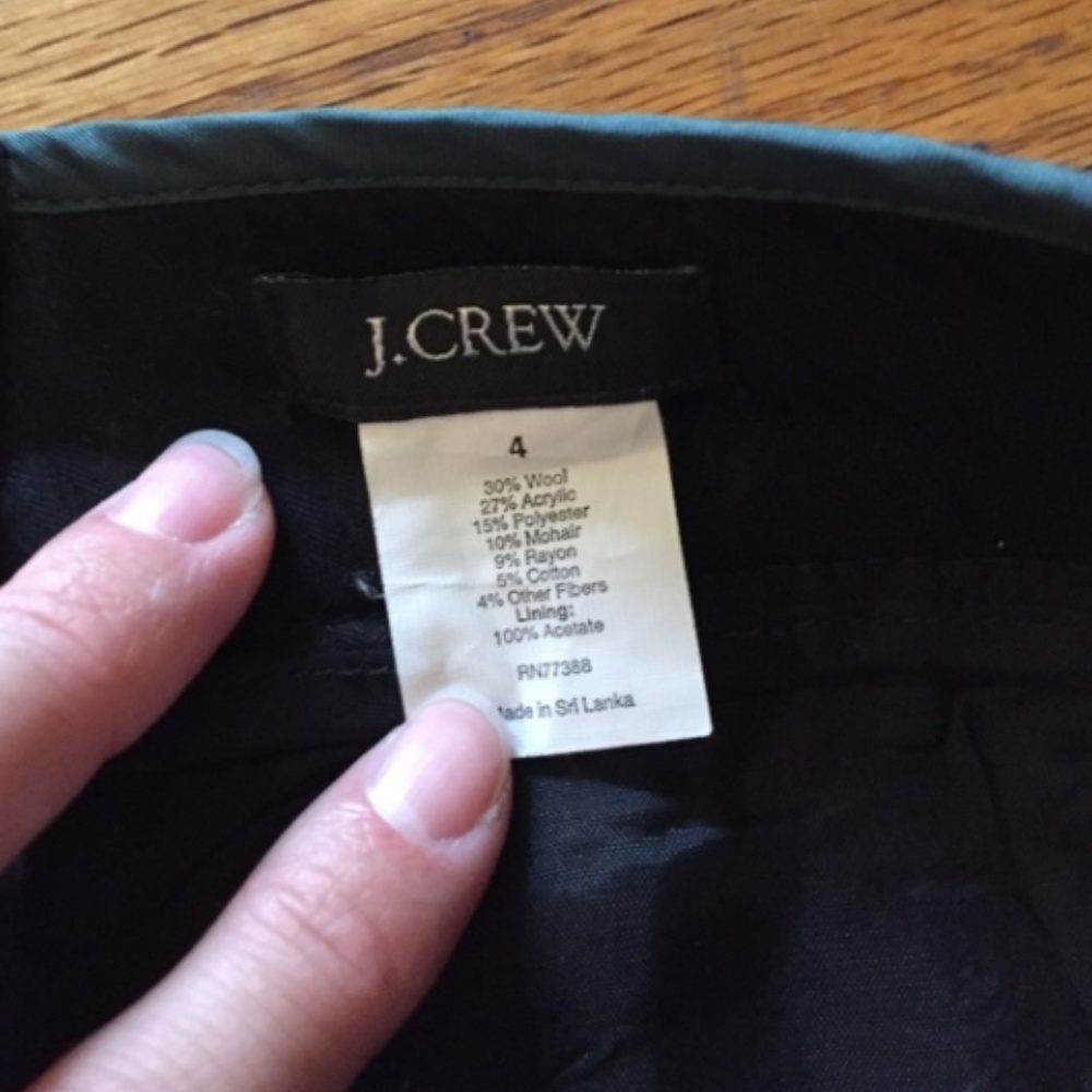 J. Crew Moss Green tweed mini skirt - Picture 4 of 4